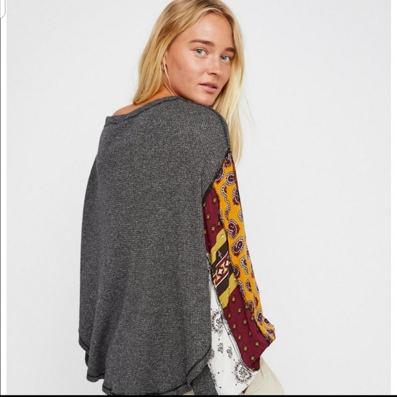 Free people  we the free oversized hippie style waffle shirt. Fits up medium - Picture 10 of 15